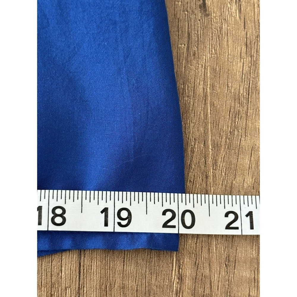 JOHNNY WAS Workshop Sm Blue Embroidered Top 100% Modal Button Up Scallop Sleeve - Picture 15 of 16